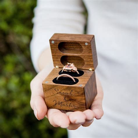 metal double ring box for wedding ceremony|unique wedding ring holders.